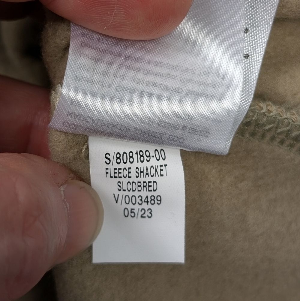 Old Navy Fleece Shacket Soft Button Down Khaki NEW Men's M - Picture 12 of 13